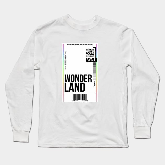 Wonderland ticket Long Sleeve T-Shirt by Qwerty